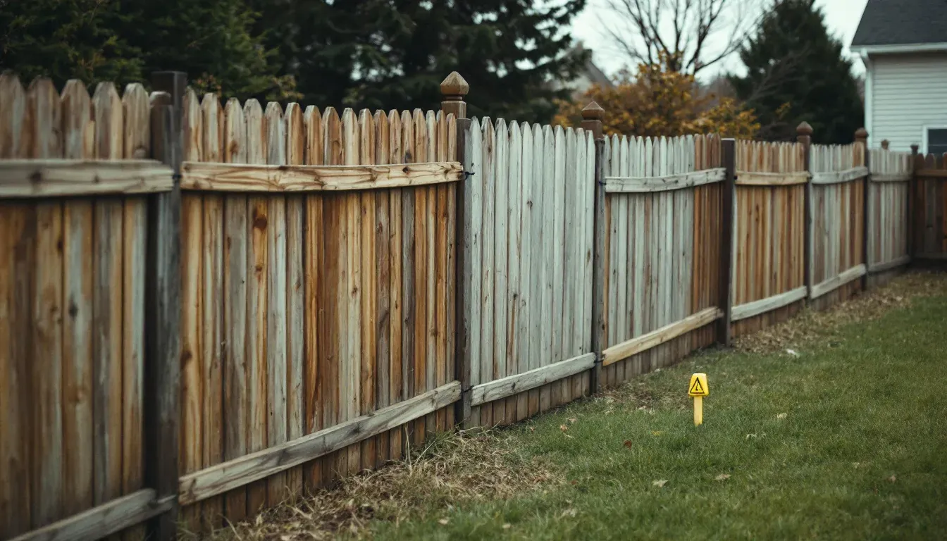 Broken Fence Post Repair in Pearland